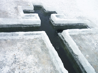 krst, Jordanija, luknja v ledu