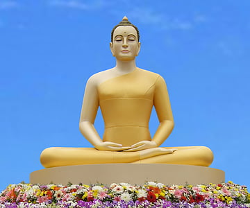 Buddha, jóga, meditálni, buddhisták, Wat, Phra dhammakaya, Thaiföld