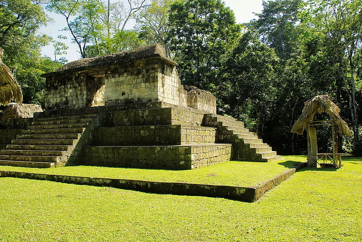 과테말라, ceibal, 마 야, 피라미드, sayaxche, 열대우림, 유적