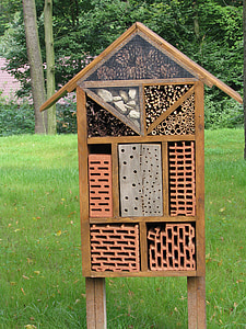 insect house, bug hotel, cracow zoo, wooden, ecology, natural, protection