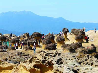 yehliu geopark, Taipei, unic, frumos, formaţiuni de rocă, natura, roci