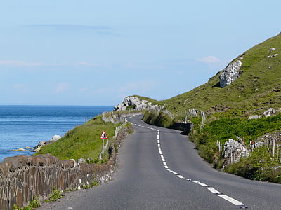 Ιρλανδία, δρόμος, Ακτή, πράσινο, εξοχή, τοπίο, τοπίο
