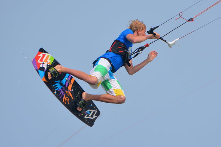 Surf, kitesurfing, mannen, personer, Sport