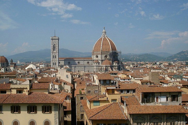 Cathédrale, Renaissance, toits, Dôme, tour, Majestic