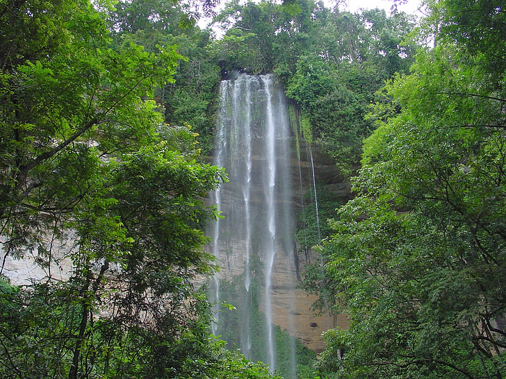 vattenfall, naturen, Cascade, turism, Guinea, Kindia, Bridal veil falls