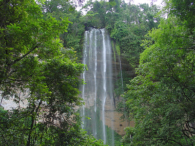 fossefall, natur, overlappet, turisme, Guinea, kindia, Bridal veil falls