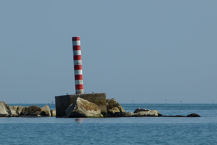 море, Jadran, колона, ивици, камъни