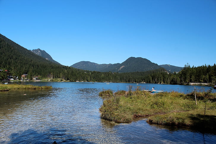 Lago, Berchtesgaden, Baviera, Hintersee, berchtesganderland, Ramsau, Parco nazionale di Berchtesgaden