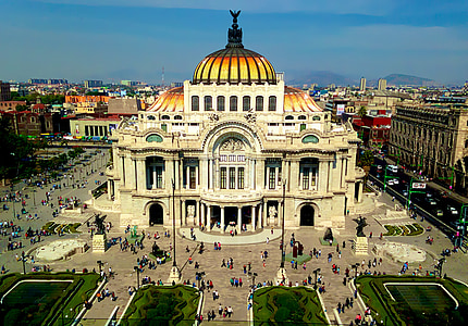 mexico, df, museum, fine arts, architecture, landscape, city