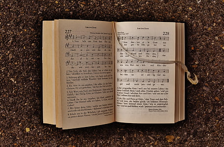 livre, hymnal, Église, aigu, pages du livre, papier, Parcourir