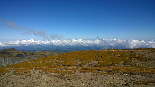 Changbai berg, piek, witte wolk