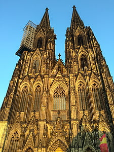 domkirken Kölner Dom, dom, kirke, site, stilladser, Köln, Stillads