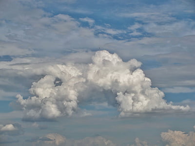 cúmulo-nimbo, cloudscape, nuvens, Cumulus, céu, tempo, cores