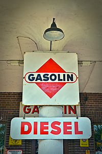anuncio, Escudo, señal de publicidad, Gasolin, combustible, publicidad antigua, reklameschild