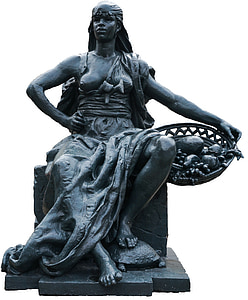 París, estàtua, Art, figura, dona, cistella, llocs d'interès