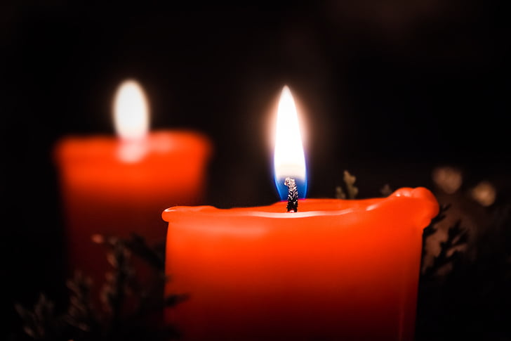 свещ, Адвент, Коледа, време за Коледа, светлина, свещи, восък