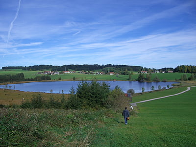 attlesee, Moor, padang rumput, langit biru, Nesselwang, Allgäu