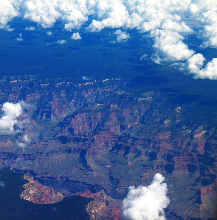 Grand canyon, letecká fotografie, Spojené státy americké, místo pro dovolenou, dovolená, Americký jihozápad, kaňon