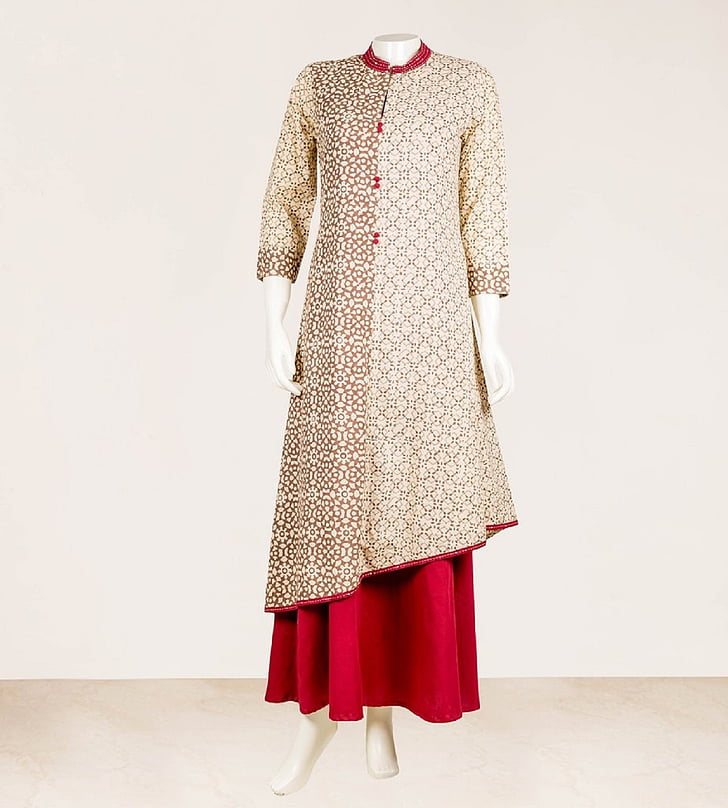 bloc de mà textil, mà d'impressió de bloc, comprar Salwa vestit en línia