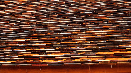 tetto, pioggia, misura, tetto del tempiale, le piastrelle, la stagione delle piogge, mattonelle di tetto