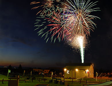 fireworks, caraquet, canada day, celebration