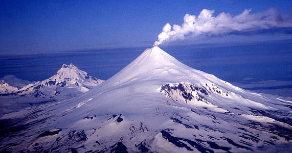 vulkani, aktivni, neaktivan, krajolik, snijeg, priroda, planine