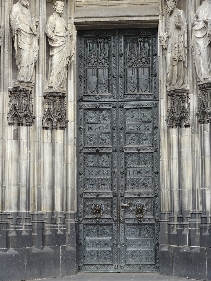 porta, arte, barroco, velho, expressiva, conceito, porta de metal