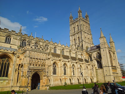 Gloucester, Gloucester cathedral, katedralen i gloucester, Gothic, Storbritannien, Storbritannien, England