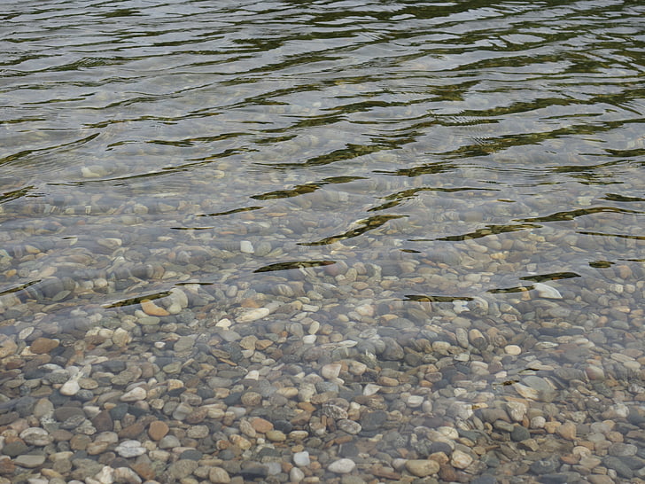 pebble, wave, water, stones, surface, lake, pebbles