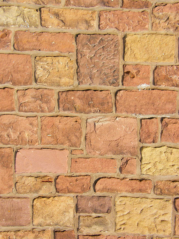 τοίχο από τούβλα, τούβλο, Άμμος πέτρα, τοίχου, φυσική πέτρα, υφή, δομή