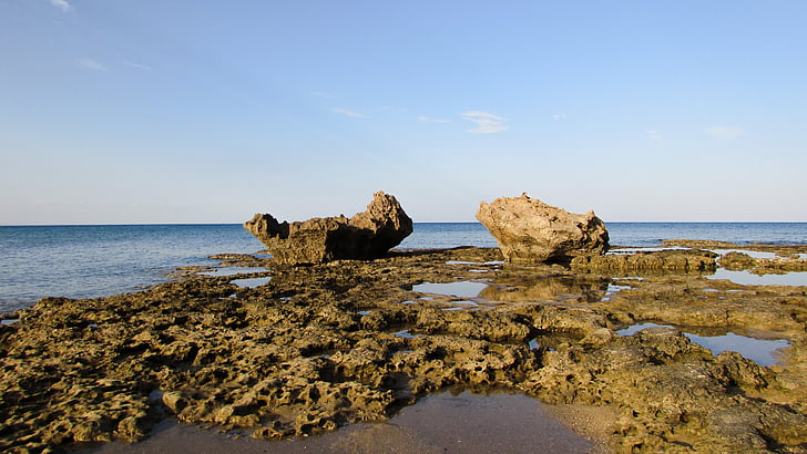 formación rocosa, mar, playa rocosa, Costa, roca, naturaleza, paisaje