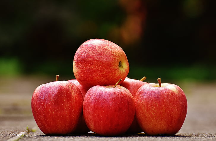 Apple, rojo, delicioso, fruta, madura, manzana roja, Frisch
