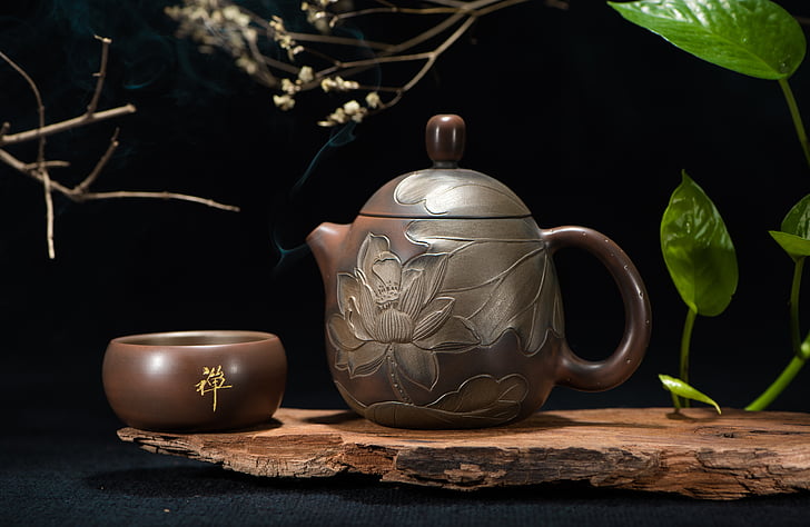 tea set, teapot, still life photography, tea ceremony, indoors, jar, no people