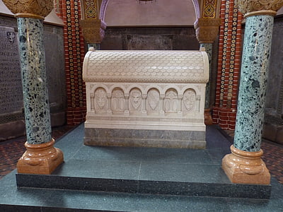 arkku, sarkofagi, pilari, historiallisesti, marmori, kuolema, vaakuna