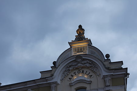 Vilnius, Litauen, Øst-Europa, fasade, gamlebyen, arkitektur, historisk