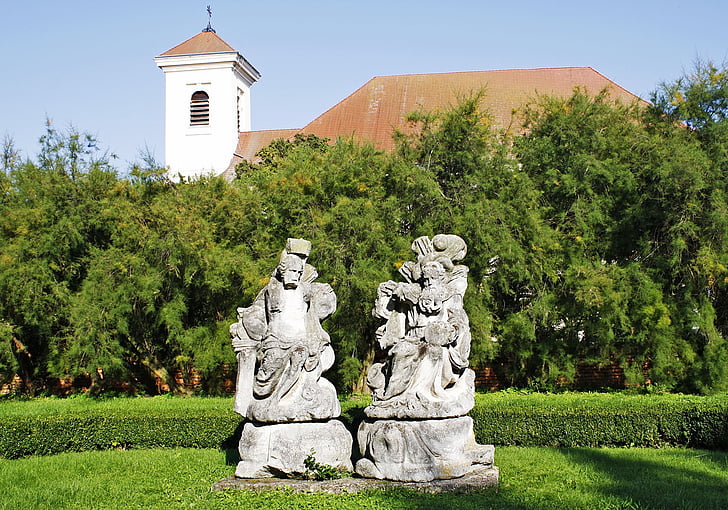 estatuària, l'església, Slavkov jardins