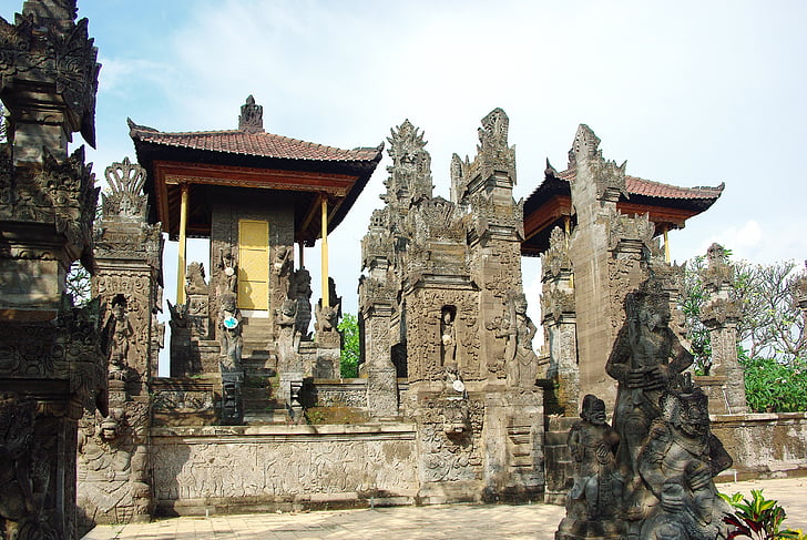 Indonésia, Bali, Templo de, esculturas, estátuas, religião, religiosa