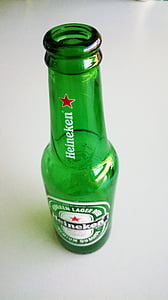 garrafa, cerveja, Heineken