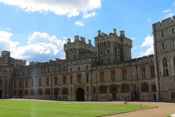 Windsor, Château, Reine, Royal, UK, architecture, célèbre place