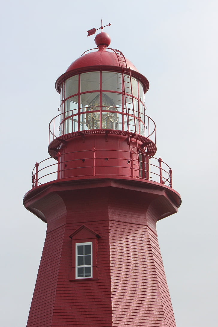 headlight, quebec, travelling, lighthouse, red