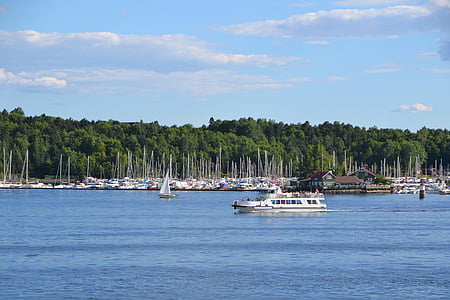 Oslo, Norwegia, Port, oslo Fjord yang menawan