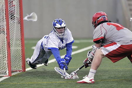 two, mens, playing, Lacrosse, Air Force, Ohio State, State, Game