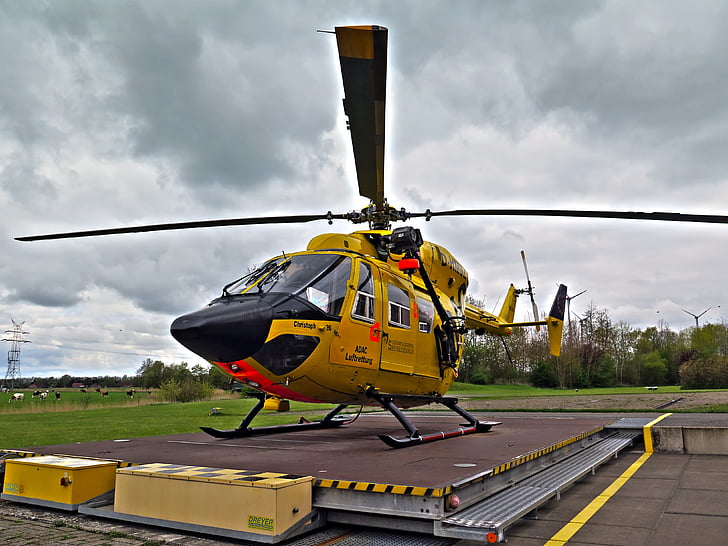 helikopter, Rescue helikopter, ADAC, flygräddning, Christoph 26, Sands, Nordsjön
