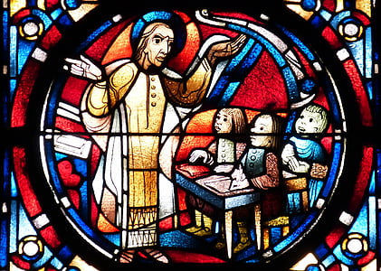 kostel, okno, kostelní okno, barevné sklo, víra, mozaikové okno, Ježíš