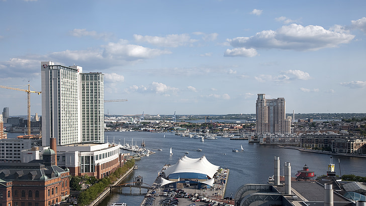 Baltimore-ban, kikötő, óceán, tenger, víz, tengerpart, Port