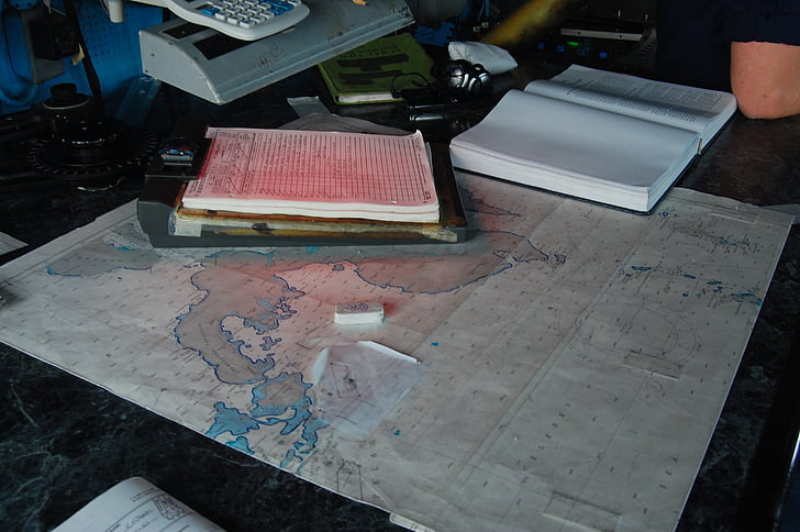 navegación, Marina de guerra, náuticos, envío, mapas de, Contramaestre