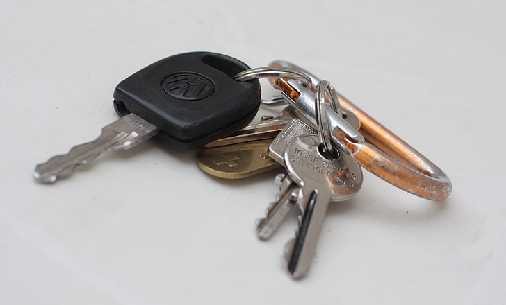chìa khóa, tự động, snap hook, khóa cửa, VW