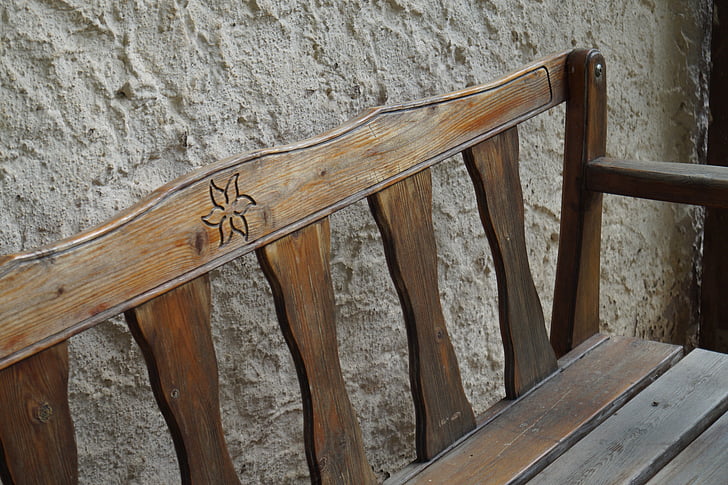 wooden bench, old, bench, weathered, wood