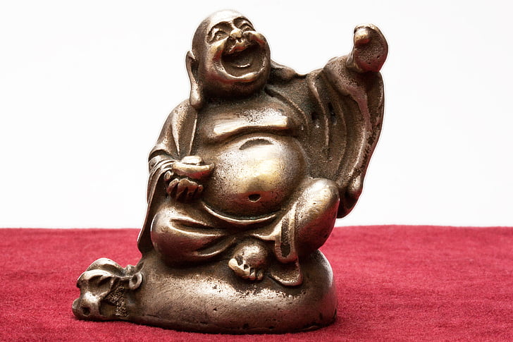 Buda, a rir, escultura, Figura, deidade, riqueza, preenchimento