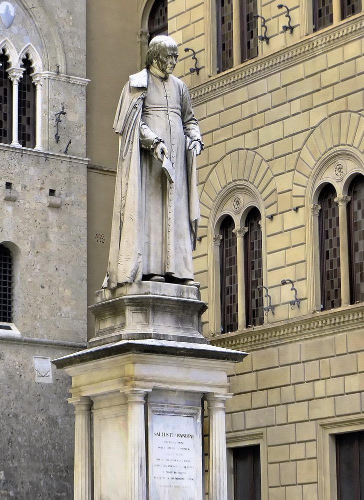 Italie, sien, statue de, Salluste bandini, façades, Renaissance, Couleur